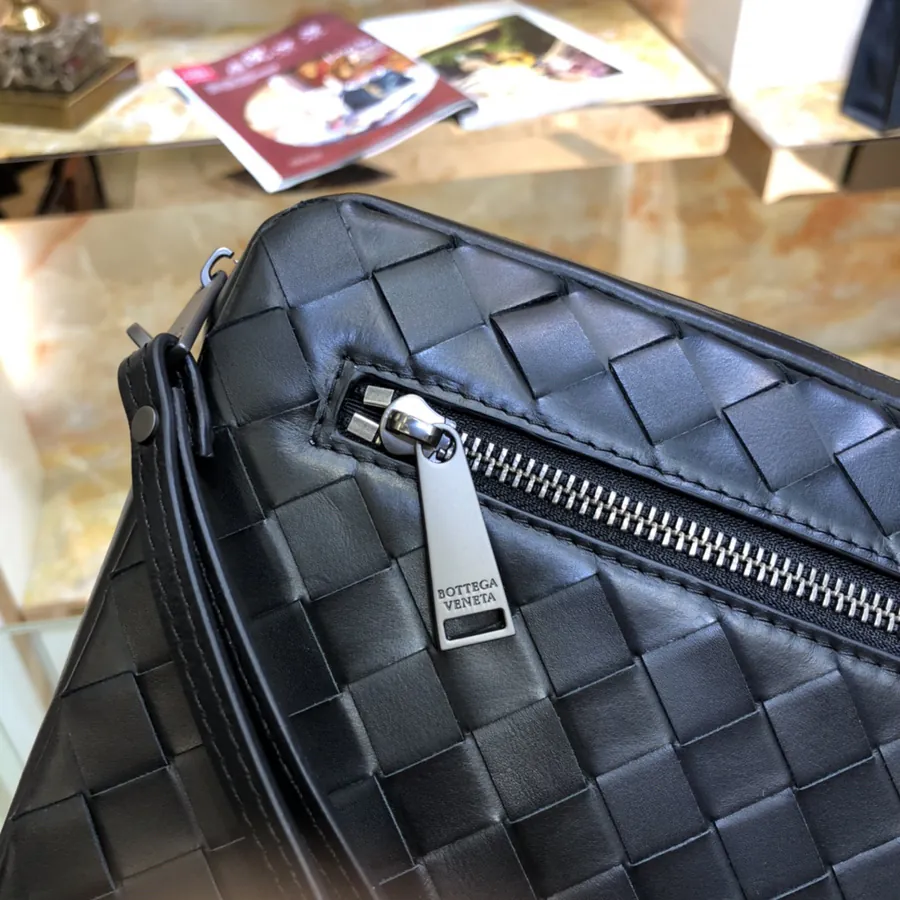 Bv New Classic Woven Leather Mini Messenger Bag, Crossbody & Handheld