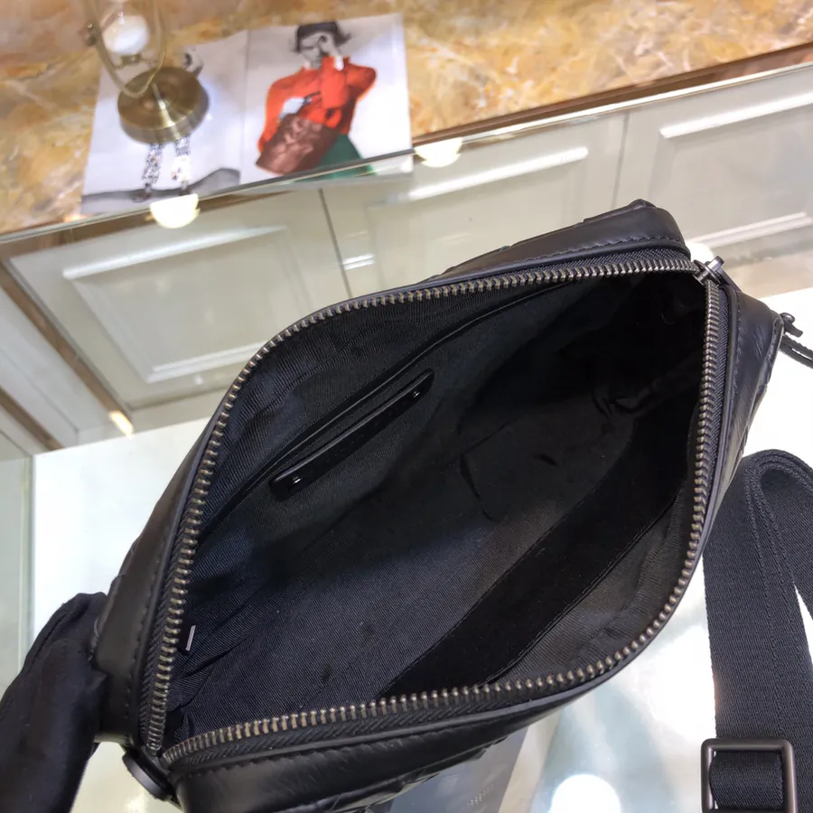 Bv New Classic Woven Leather Mini Messenger Bag, Crossbody & Handheld