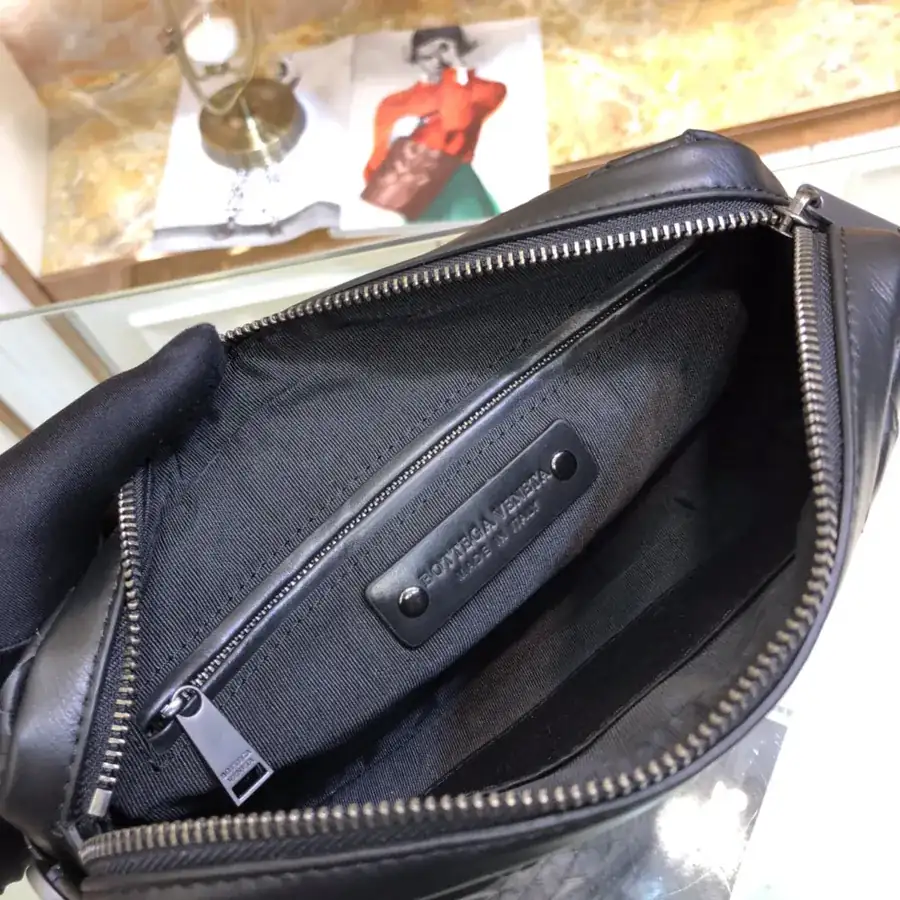 Bv New Classic Woven Leather Mini Messenger Bag, Crossbody & Handheld