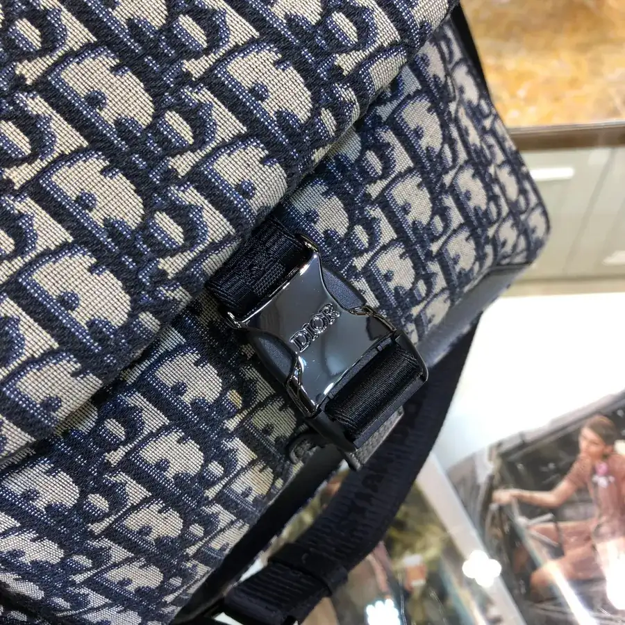 Dior Men's New Handbag Oblique Print and Grained Calfskin