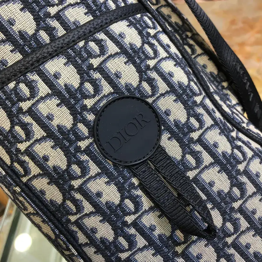 Dior Men's New Handbag Oblique Print and Grained Calfskin