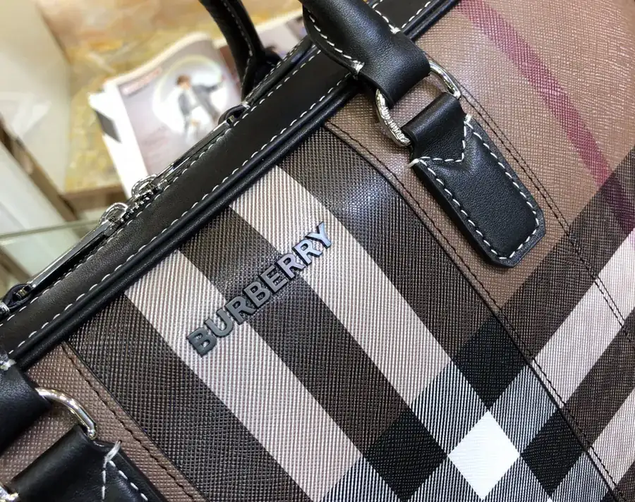 B Brand Brown Grained Briefcase
