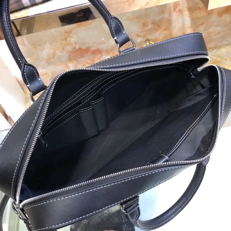 B Brand Brown Grained Briefcase