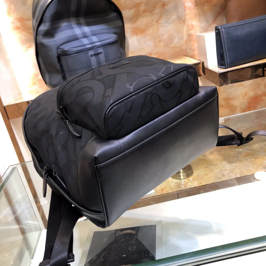 Bags 85038 Signature Grained Design with Smooth Leather Trim