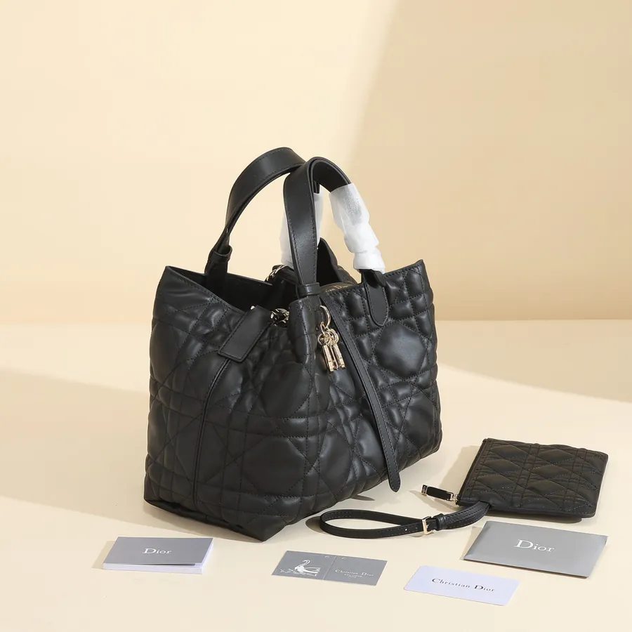 Toujours Handbag in Black Calfskin Medium Size