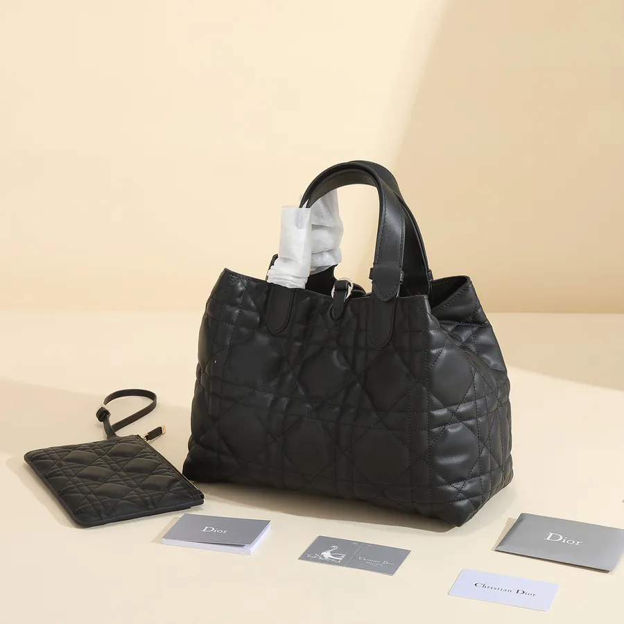 Toujours Handbag in Black Calfskin Medium Size