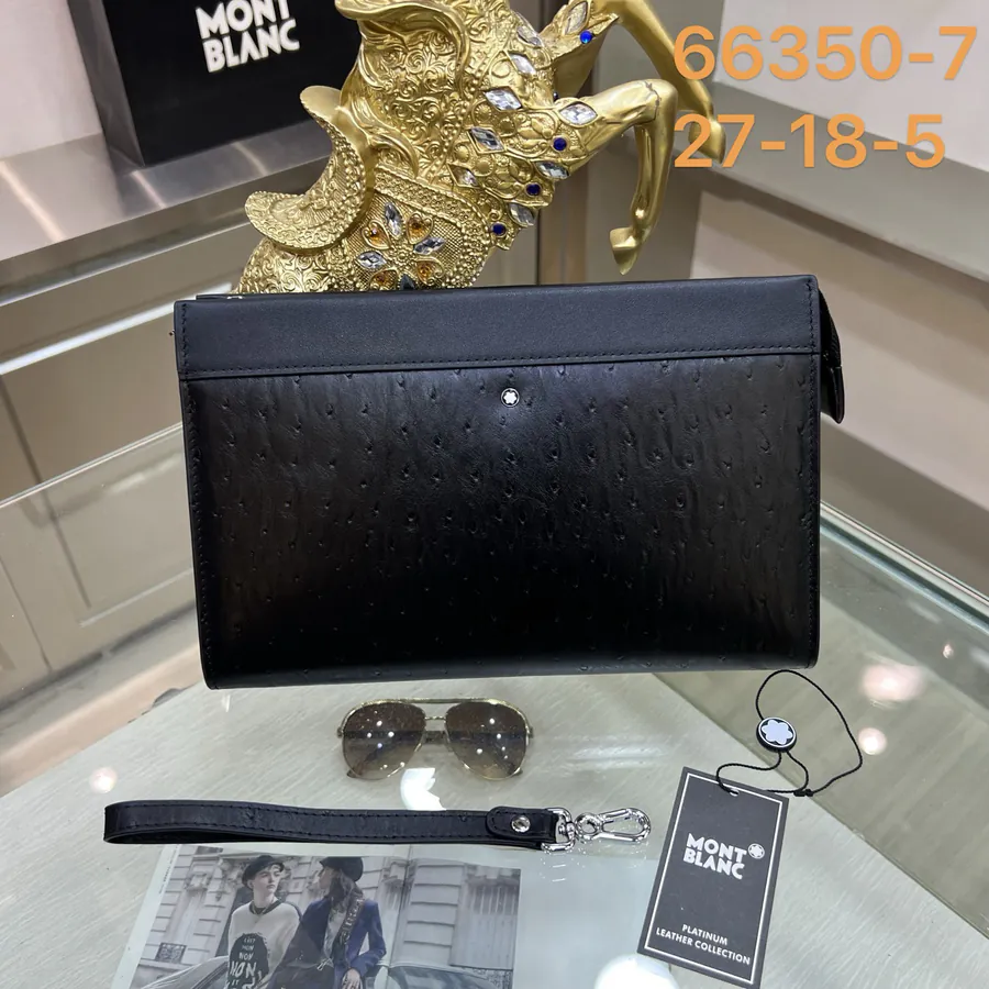 MONTBLANC Handbag Premium Full Grain Calfskin, Elegant Logo, Modern Style