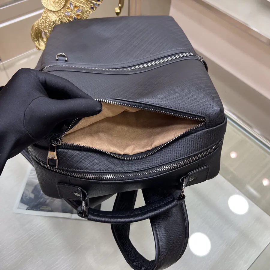 Montblanc International Double Shoulder Bag Premium Leather, Simple Logo, Elegant Design