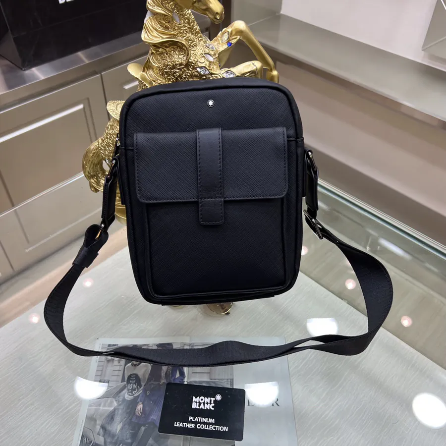 Montblanc International Bucket Bag Premium Leather, Minimalist Logo, Modern Style