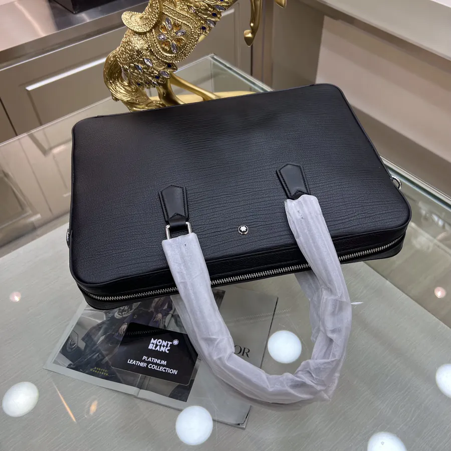 Montblanc International Men's Briefcase Premium Leather, Elegant Design