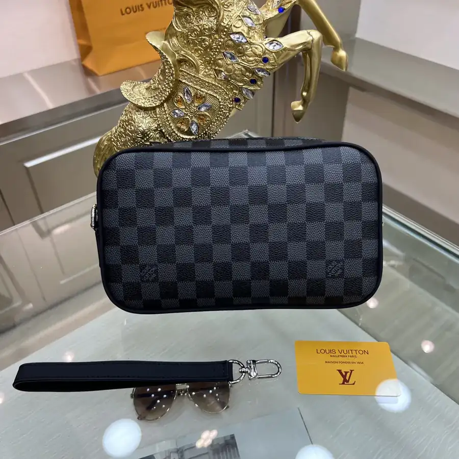 Louis Vuitton Kasai Handbag Black Graphite