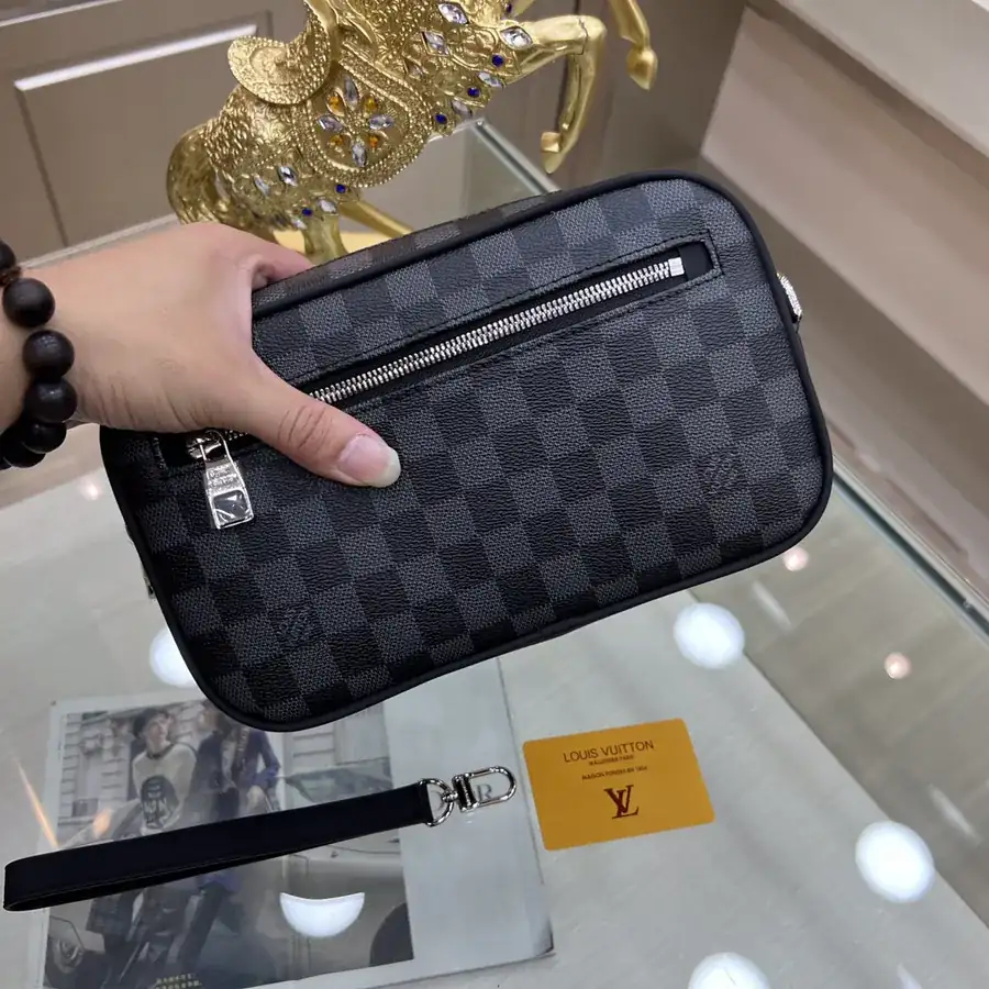 Louis Vuitton Kasai Handbag Black Graphite