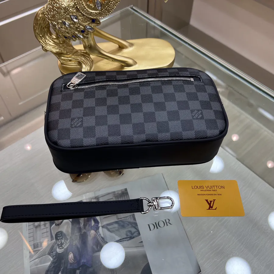 Louis Vuitton Kasai Handbag Black Graphite