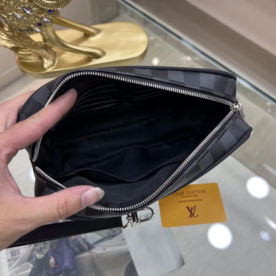 Louis Vuitton Kasai Handbag Black Graphite
