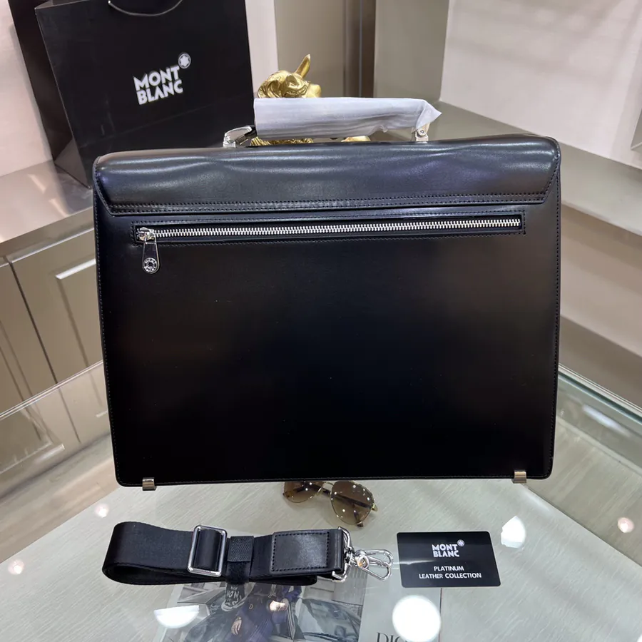Montblanc International Men's Briefcase Premium Cross Grain Calfskin