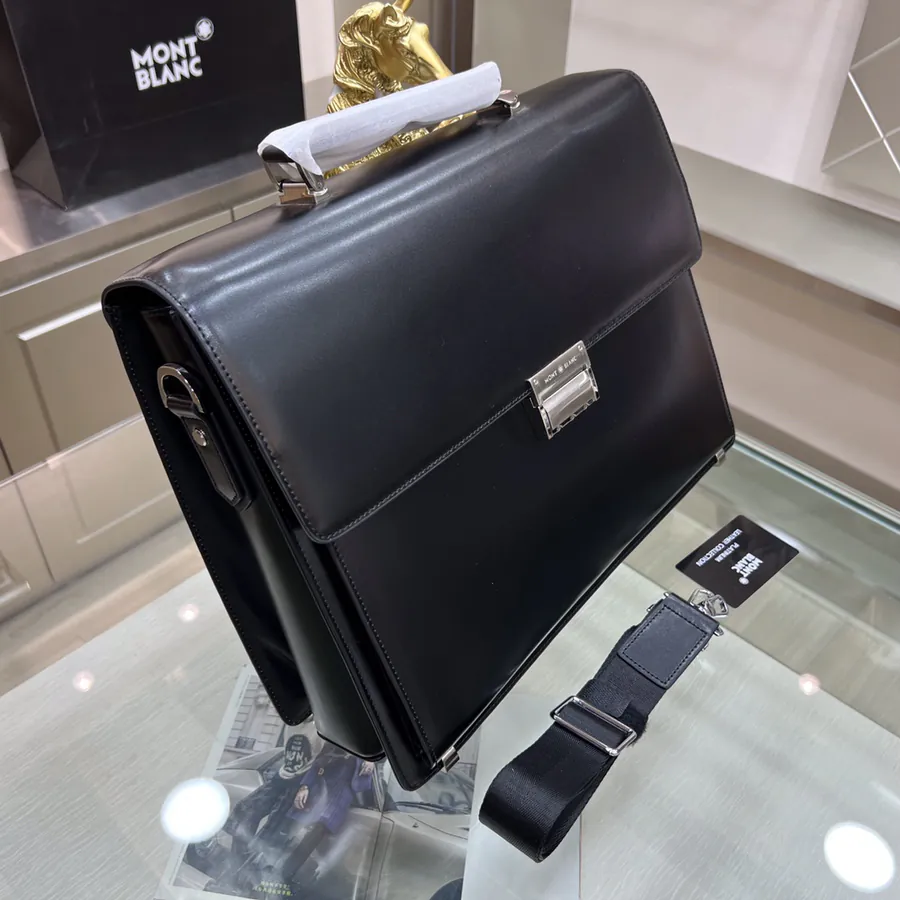 Montblanc International Men's Briefcase Premium Cross Grain Calfskin