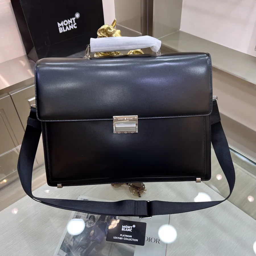 Montblanc International Men's Briefcase Premium Cross Grain Calfskin