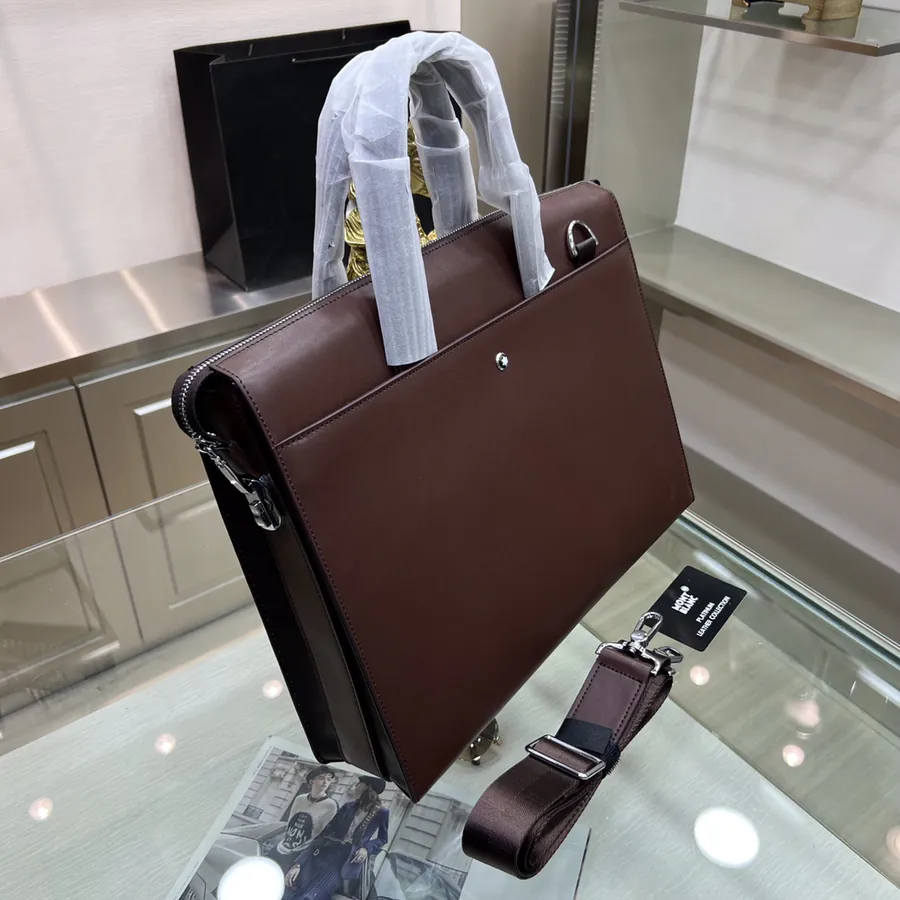 Montblanc International Men's Briefcase Premium Leather, Business Style