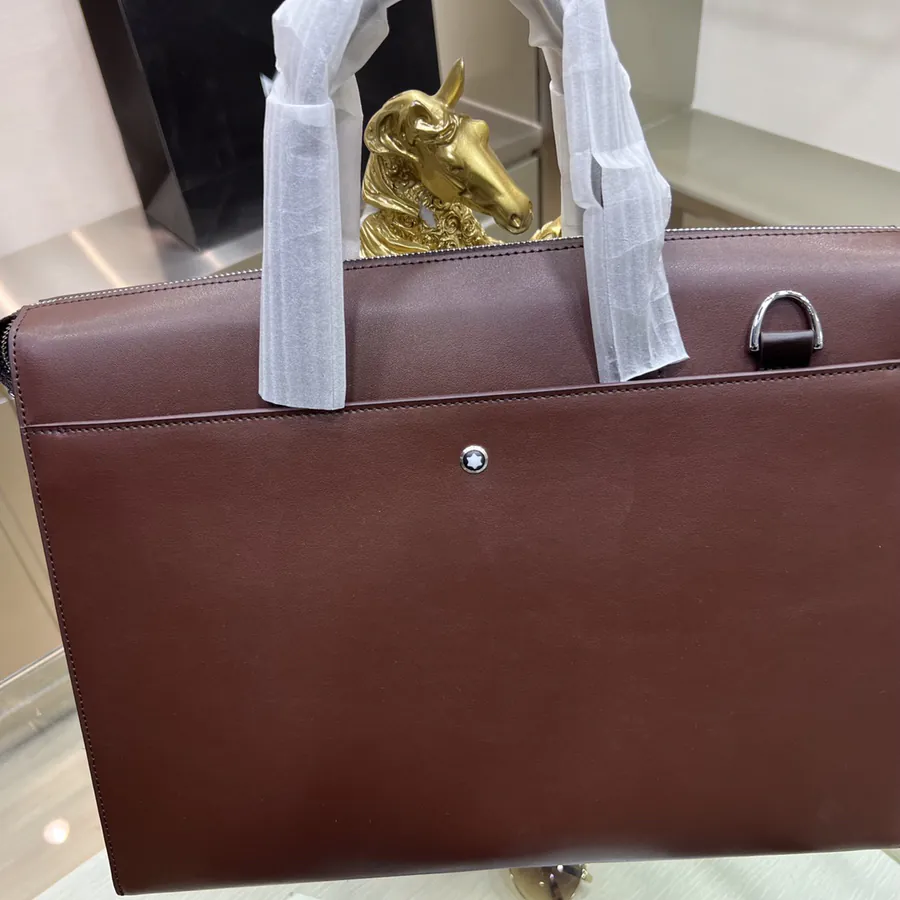Montblanc International Men's Briefcase Premium Leather, Business Style