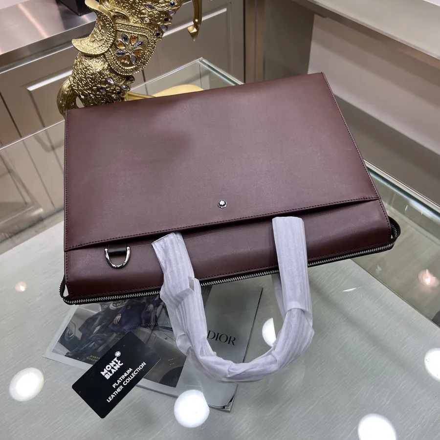 Montblanc International Men's Briefcase Premium Leather, Business Style