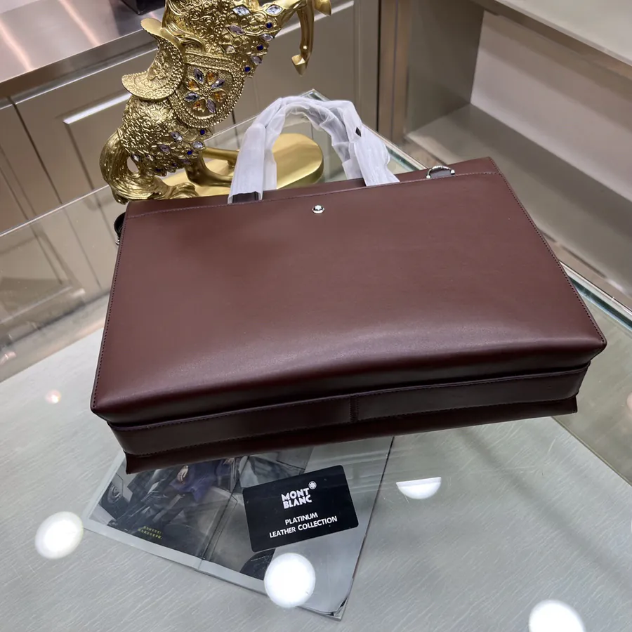 Montblanc International Men's Briefcase Premium Leather, Business Style