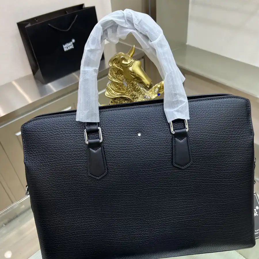 Montblanc International Men's Briefcase Premium Leather Business & Trendy