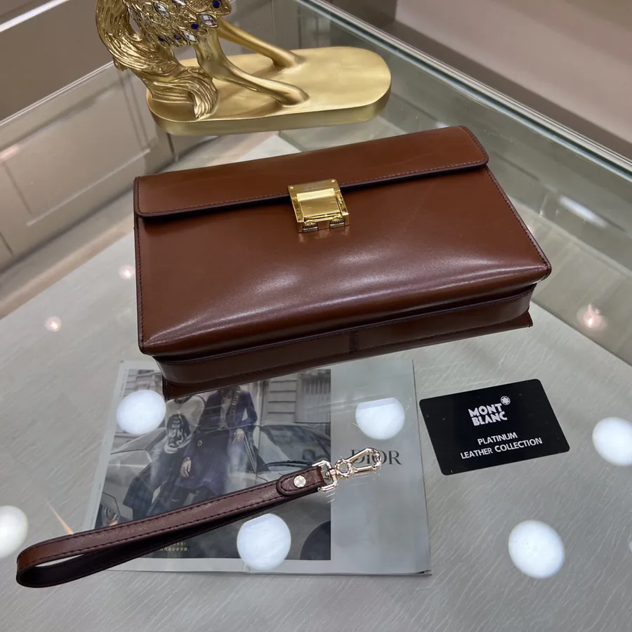 Montblanc International Men's Briefcase Premium Leather & Top Grade Hardware