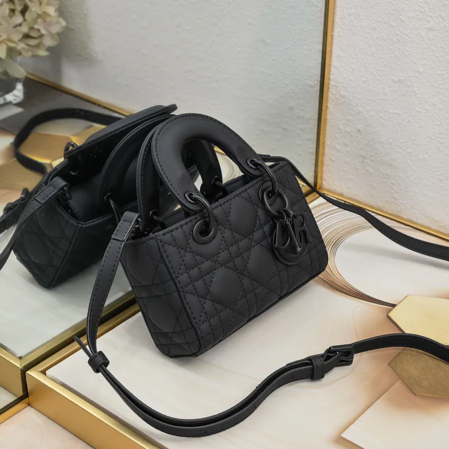 D Joy Mini Crossbody Bag in Grained Calfskin