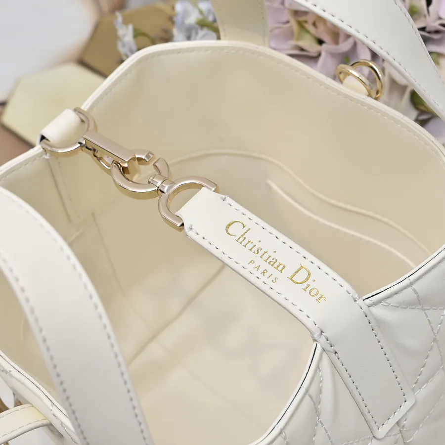 Toujours Vertical Mini Basket Bag with Grained Calfskin