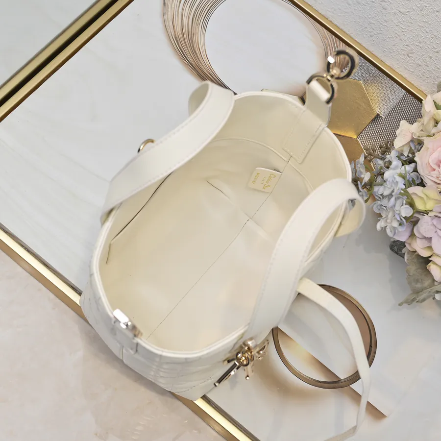Toujours Vertical Mini Basket Bag with Grained Calfskin