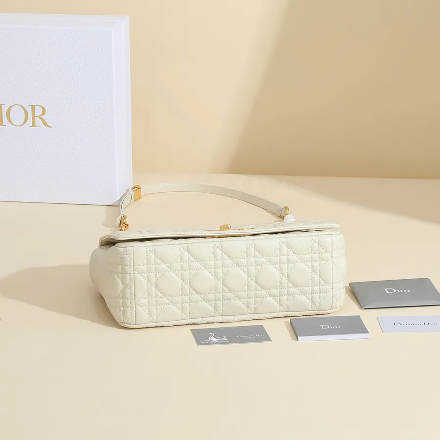 Caro Handbag Large Size, Grained Calfskin