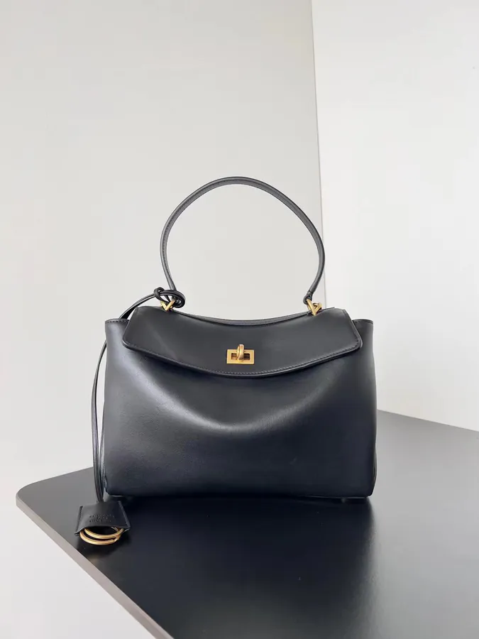 BaleNCIaga Rodeo Oversized Bag with Grained Calfskin