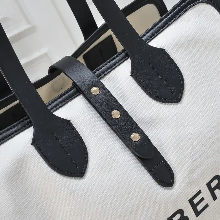 B Family The Belt Bellt Bag Shopping Bag with Cotton Canvas and Leather