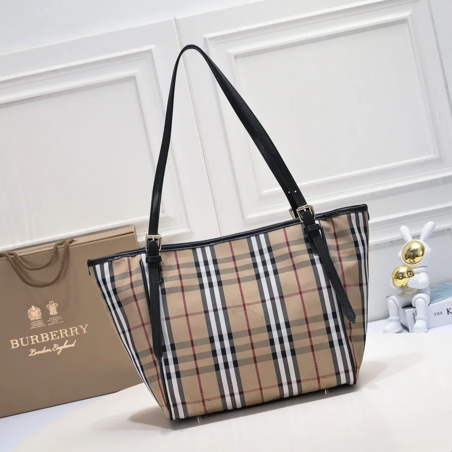 B House Invisible Horse Shopping Bag Grained Calfskin with YKK Brass Hardware