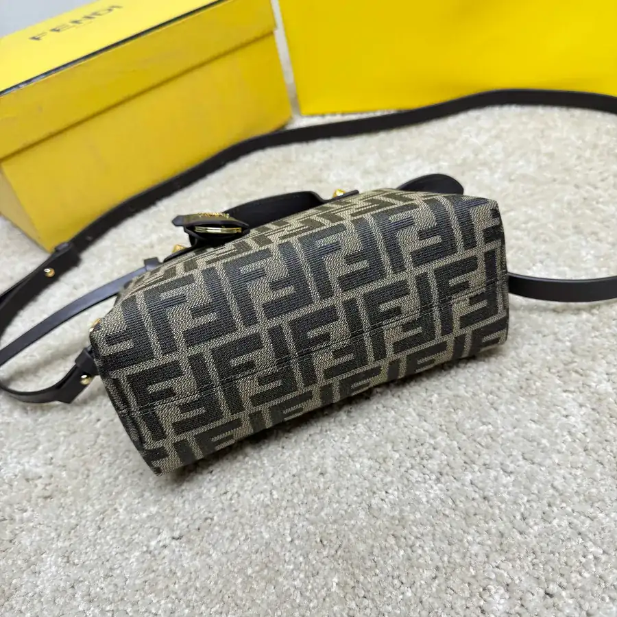 By The Way Soft Mini Handbag with Brown FF Embroidery