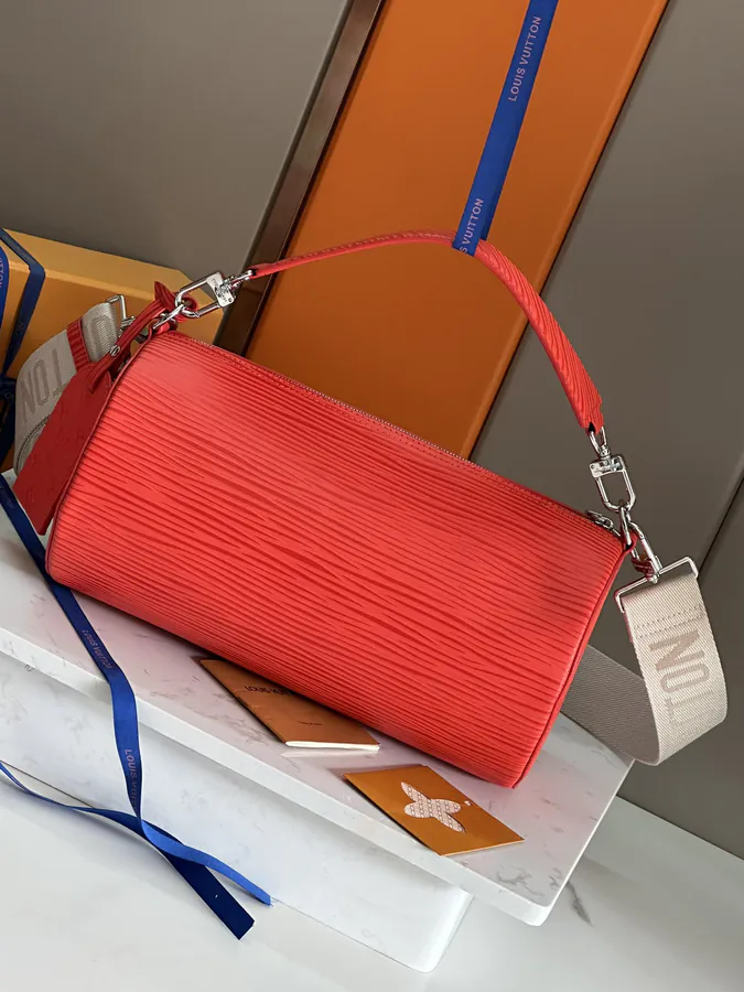 Aly Soft Polochon Handbag in Orange