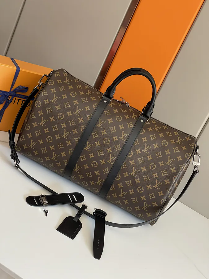 Keepall 50 Travel Bag by Original Monogram Eclipse Canvas