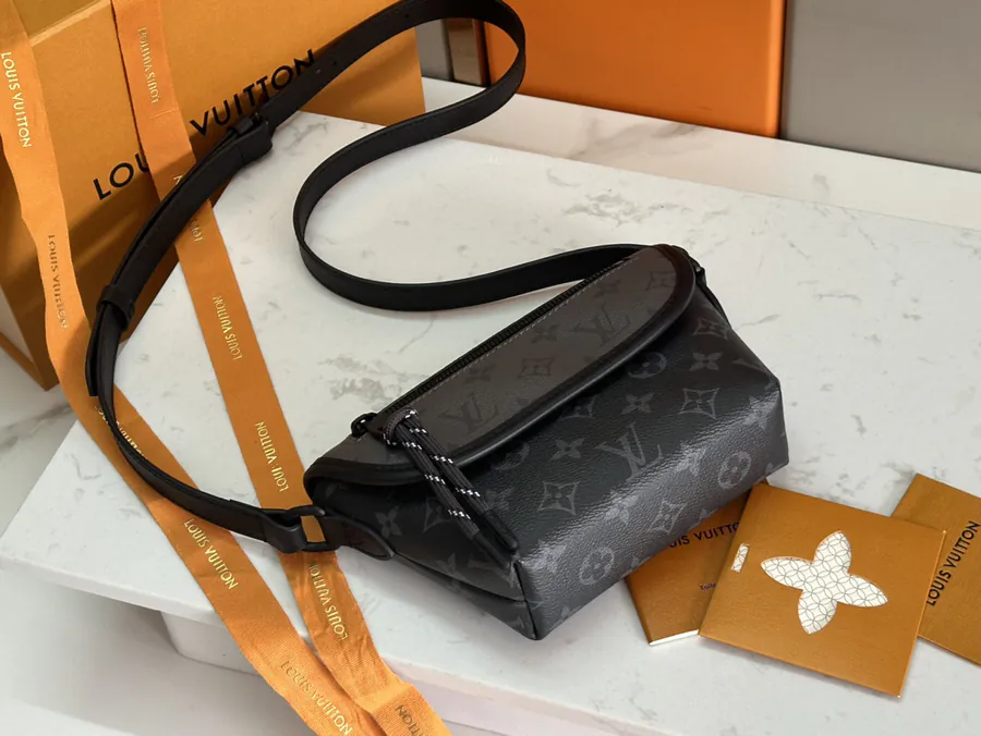 PULSE Mini Messenger Bag Monogram Eclipse Canvas