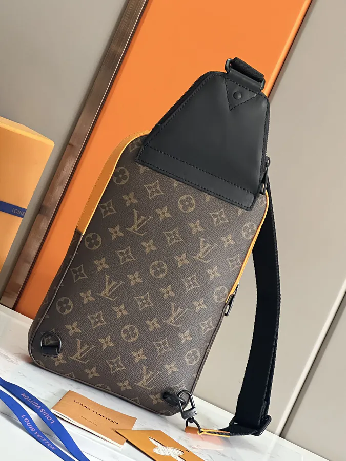 Original Avenue Shoulder Bag with Monogram Macassar Canvas and Leather Trim