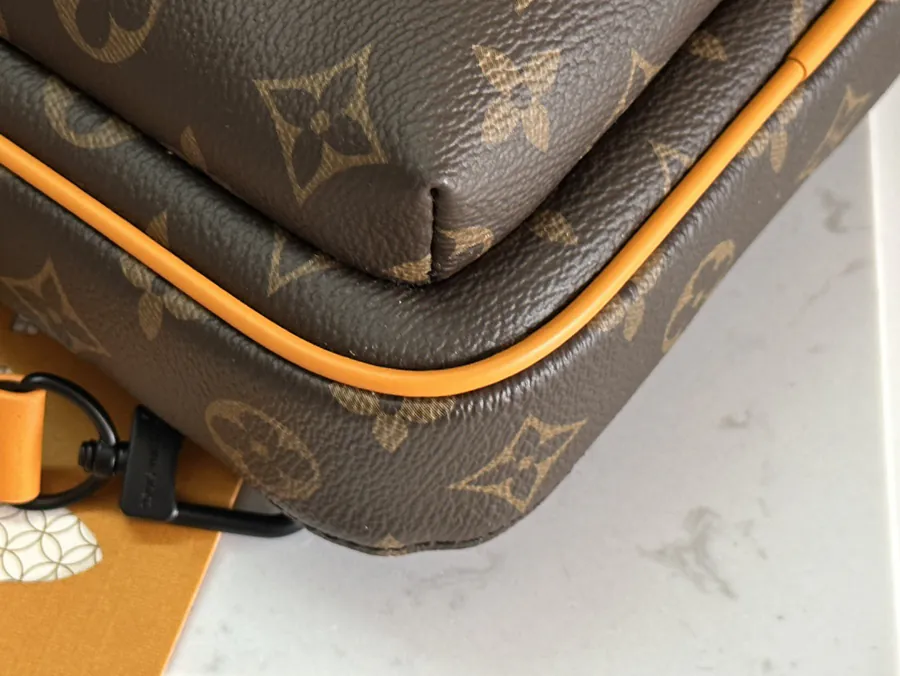 Original Avenue Shoulder Bag with Monogram Macassar Canvas and Leather Trim