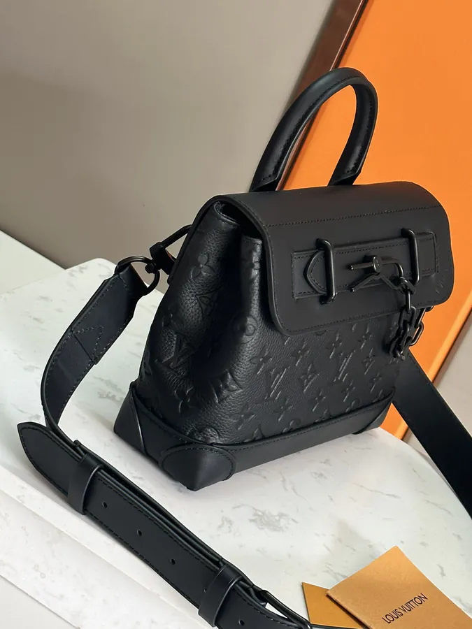 Louis Vuitton Steamer Small Handbag with Monogram Taurillon Leather