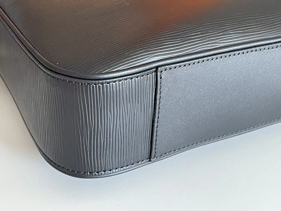 Dandy Briefcase in Black Grained Calfskin