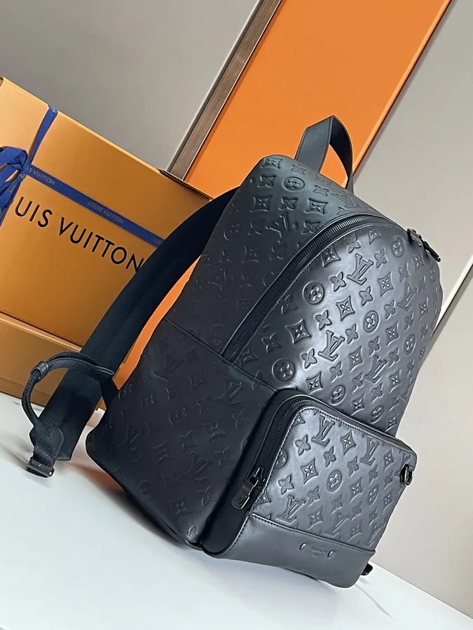 Montegrappa Racing Backpack in Black Grained Calfskin