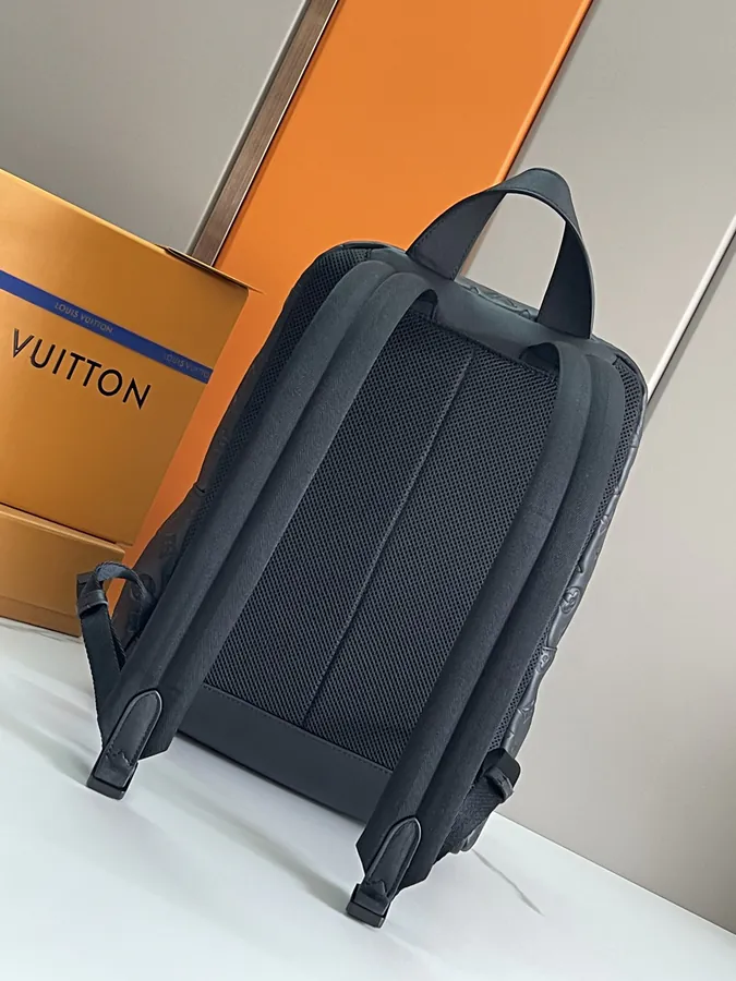 Montegrappa Racing Backpack in Black Grained Calfskin