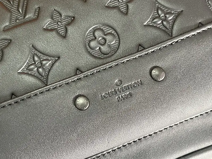 RACER Shoulder Bag Monogram Shadow Leather, Classic Style