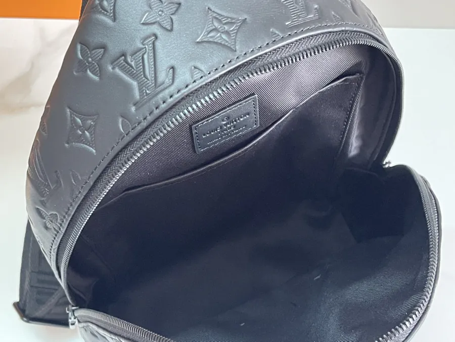 RACER Shoulder Bag Monogram Shadow Leather, Classic Style