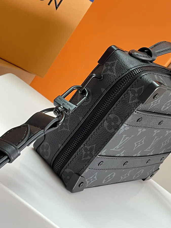 Louis Vuitton Handle Soft Trunk Mini Size with Leather Trim and Monogram Macassar Canvas