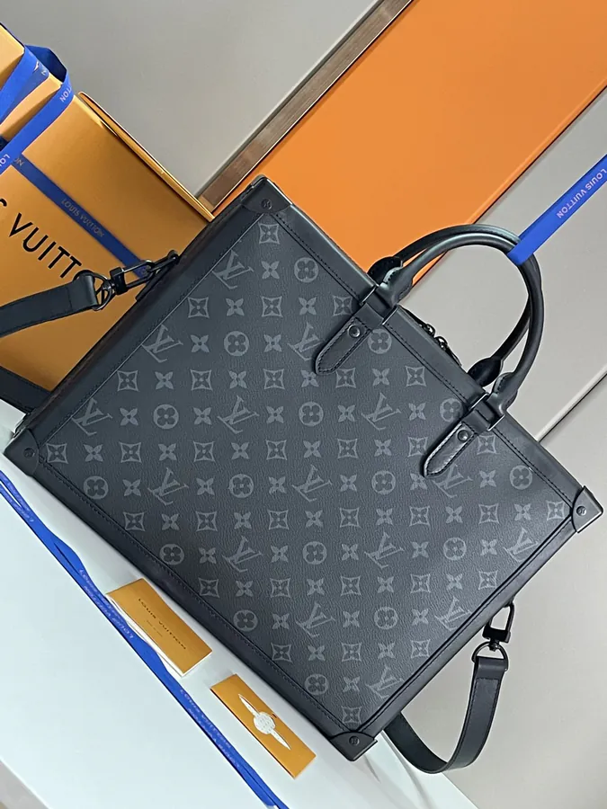 Louis Vuitton Monogram Eclipse Briefcase with Soft Trunk