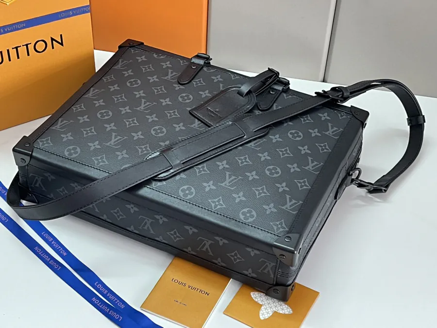 Louis Vuitton Monogram Eclipse Briefcase with Soft Trunk