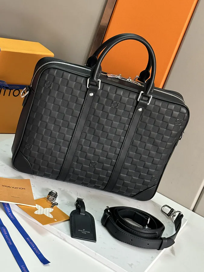 N40444 Damier Infini Leather Voyage Briefcase